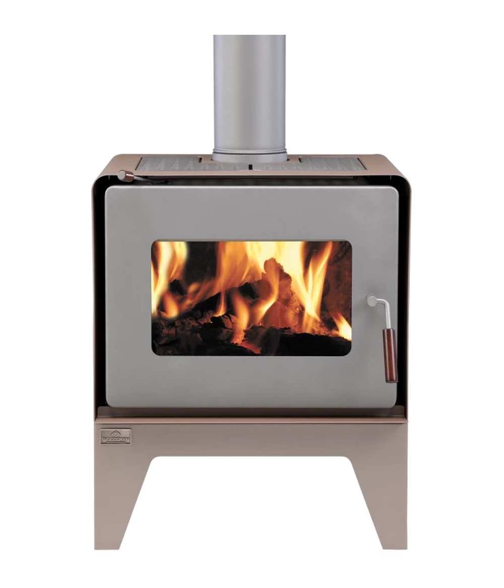 free standing fire Flare Legs woodsman