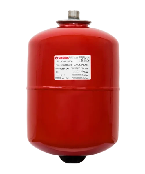 Red expansion vessel tank