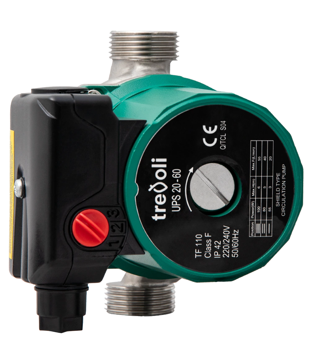 Trevoli UPS 20-60 3 Speed Solar Water Circulation Pump – Stainless Steel Bodied